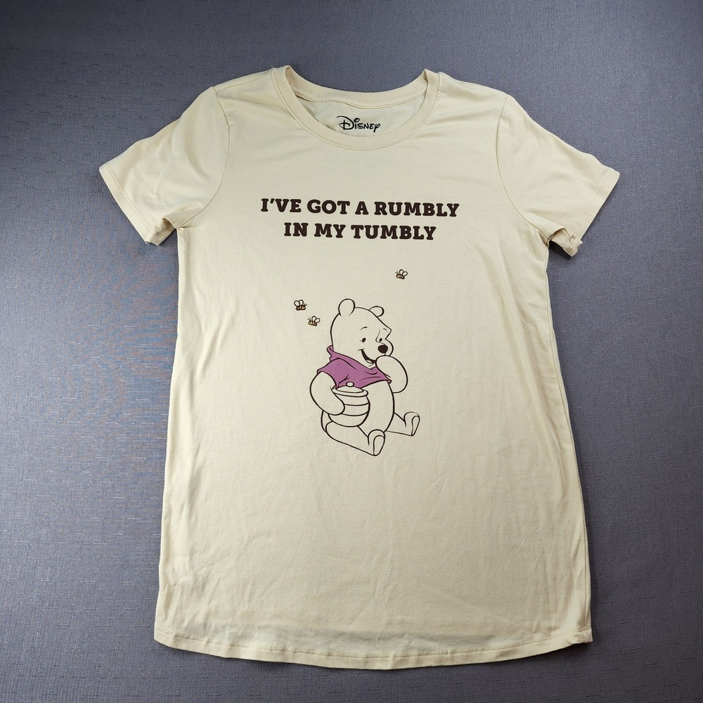 Disney Winnie the Pooh Maternity Graphic T Shirt XL Rumbly Tumbly